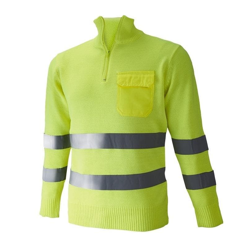 Jersey alta visibilidad con media cremallera, modelo 1080 (sudaderas y forros polares de alta visibilidad)