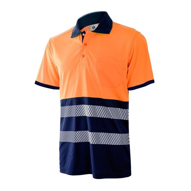 Polo manga corta alta visibilidad con bandas segmentadas, modelo 1201Z (polos de alta visibilidad)