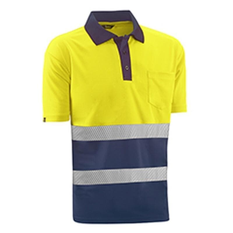 Polo alta visibilidad manga corta con bandas reflectantes segmentadas, modelo 620 LONDON (polos de alta visibilidad)
