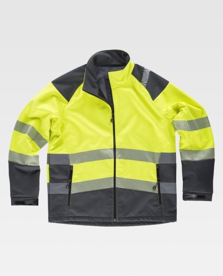 Chaqueta workshell alta visibilidad, modelo S9201 (chaquetas de alta visibilidad)